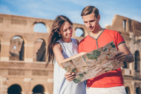 Colosseum Rome Couple