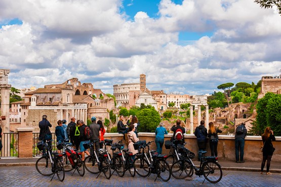 Fietstocht Panoramisch Uitzicht Rome