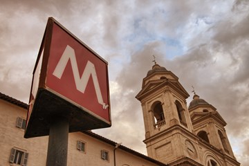 Metro stop Rome