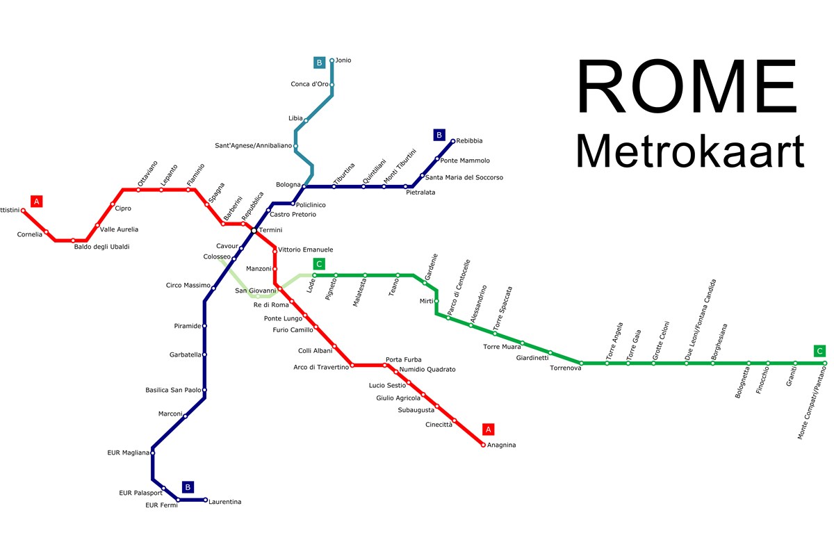 Metro kaart rome