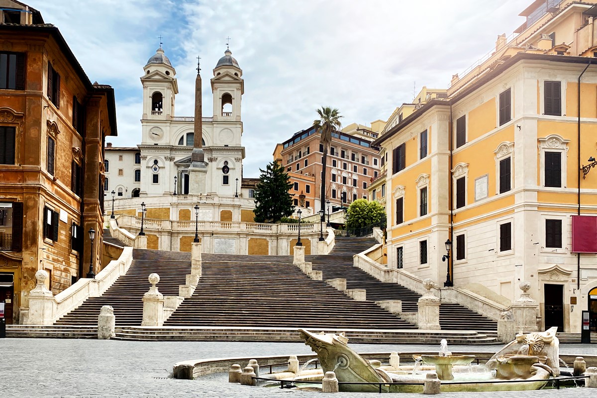 Een verlaten Piazza di Spagna