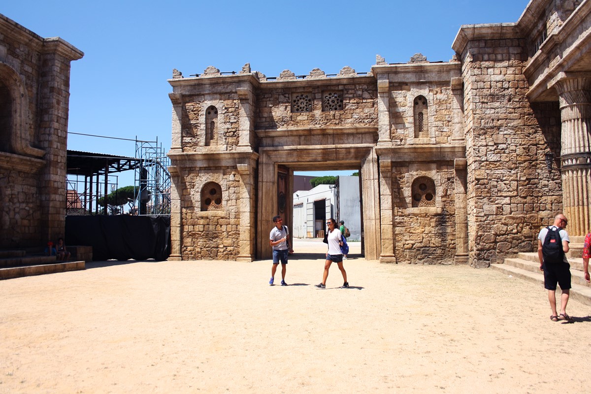 film set Cinecitta studio rome